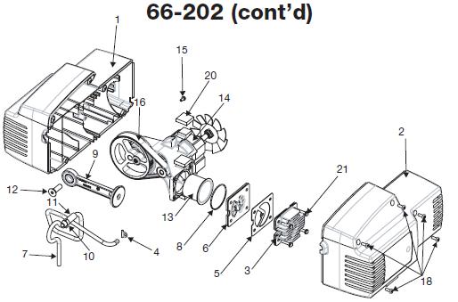 DEVILBISS MODEL 66-202 Compressor/Pump  Breakdown
